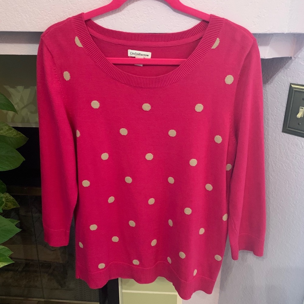 🌺CROFT & BARROW PINK SWEATER (Large)🌺